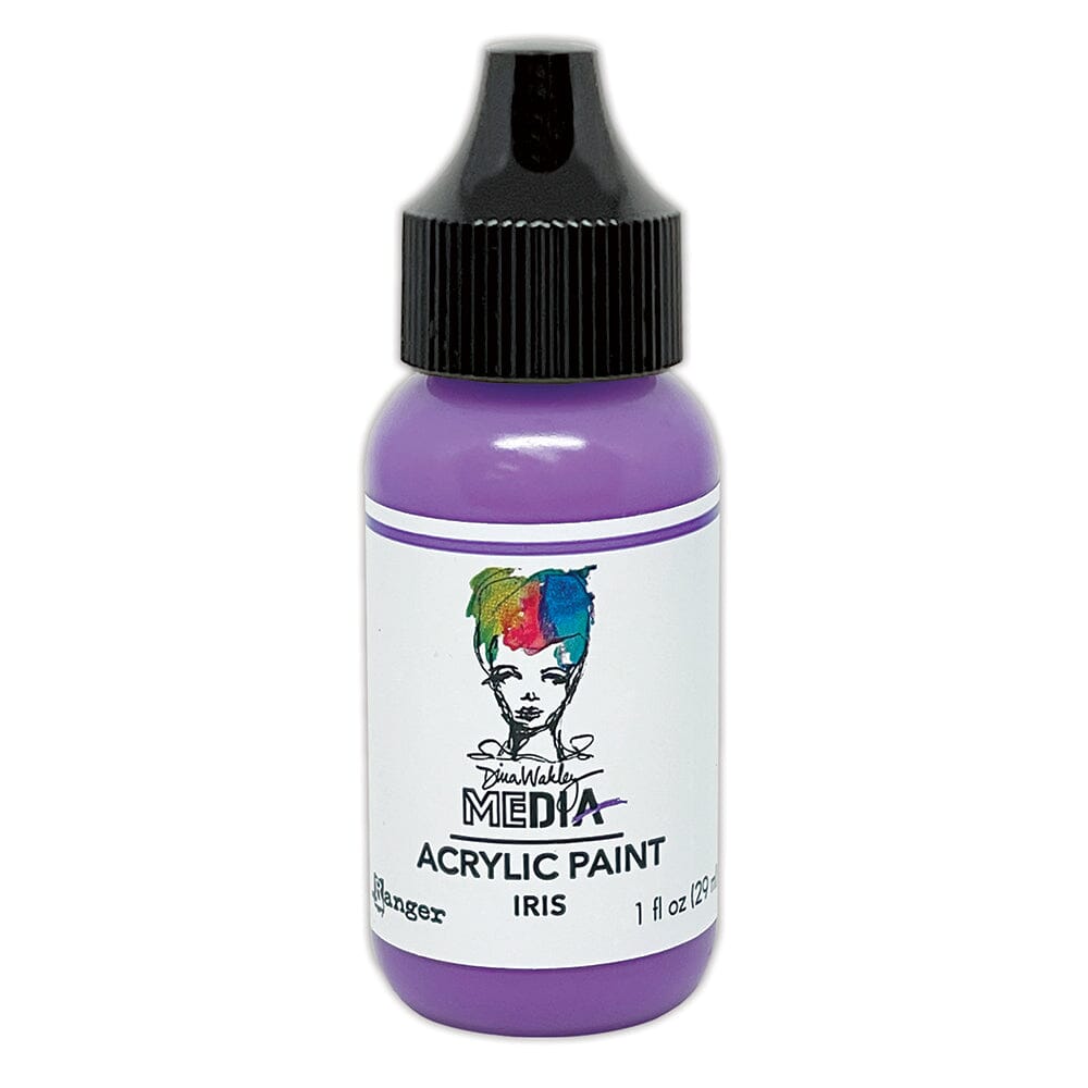 Dina Wakley MEdia Acrylic Paint Iris , 1oz - SKU: MDQ85492