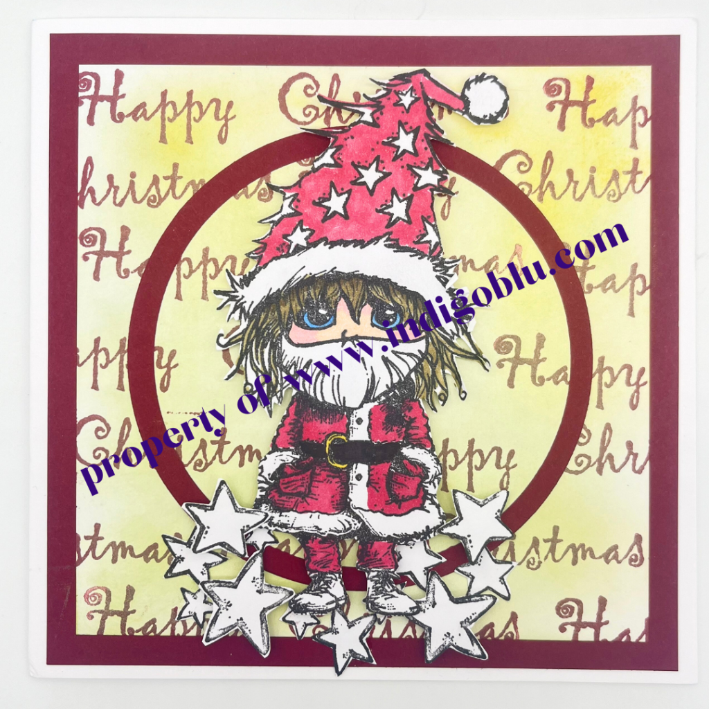 IndigoBlu - Dress Up - Santa A6 Red Rubber Stamp - IND1318