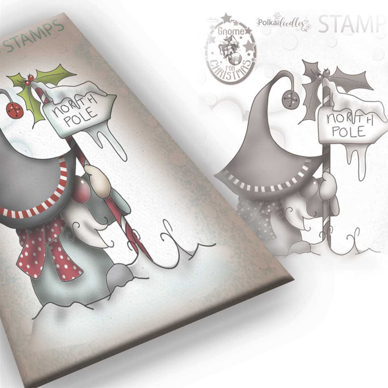 North Pole Gnome - Clear Polymer Stamp - PD7944