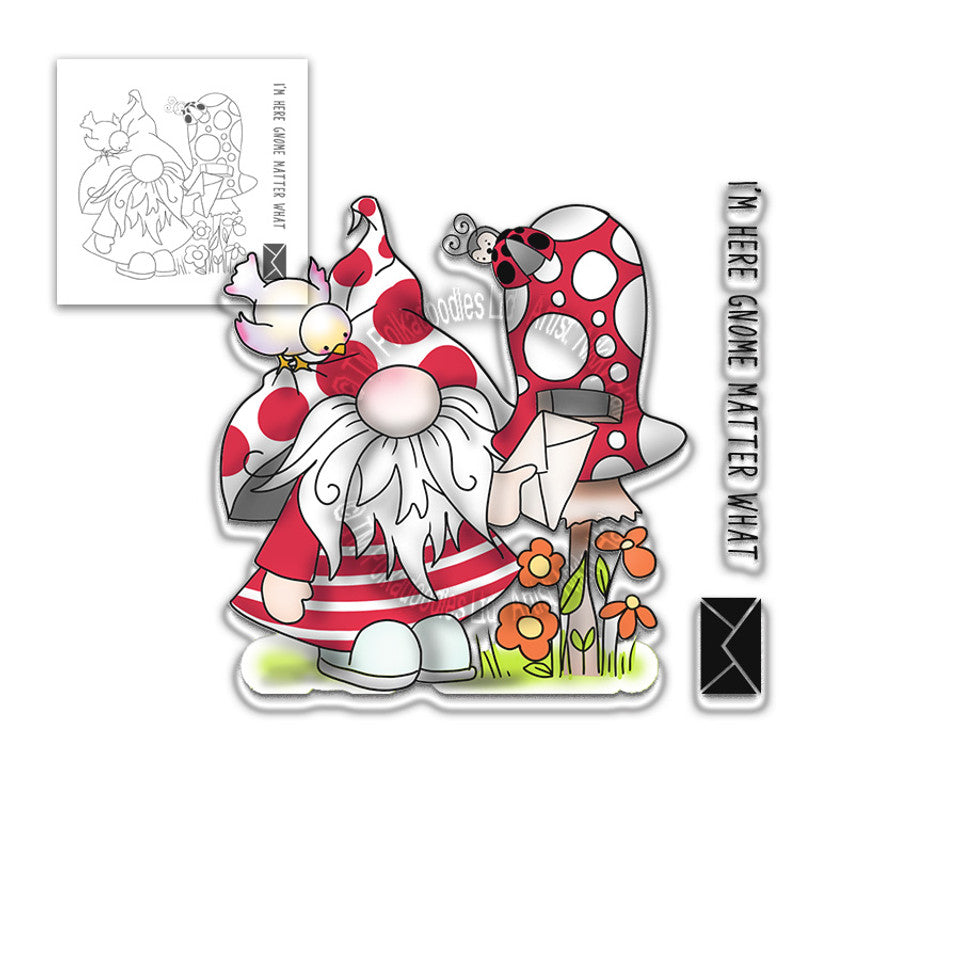 Gnome Matter What - 3 Clear Stamps - SKU: PD8077