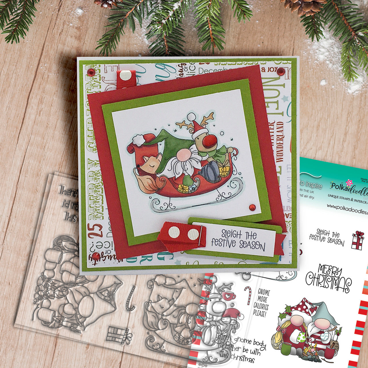 Sleigh the Season 4 x 6" stamp set - PD8098A