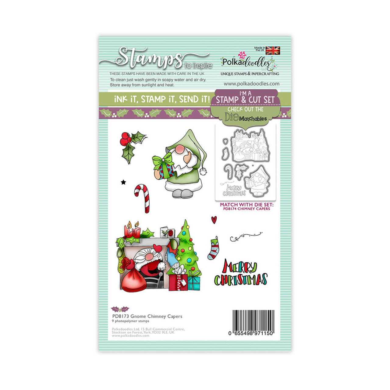 Gnome Chimney Capers Matchables Stamp set - PD8173