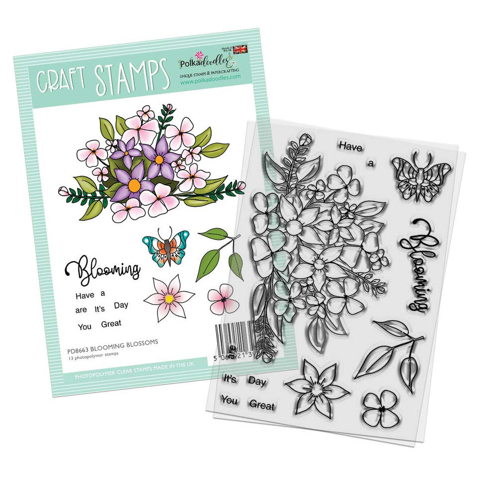 Blooming Blossom Flower Stamp set 4 x 6" - SKU: PD8663