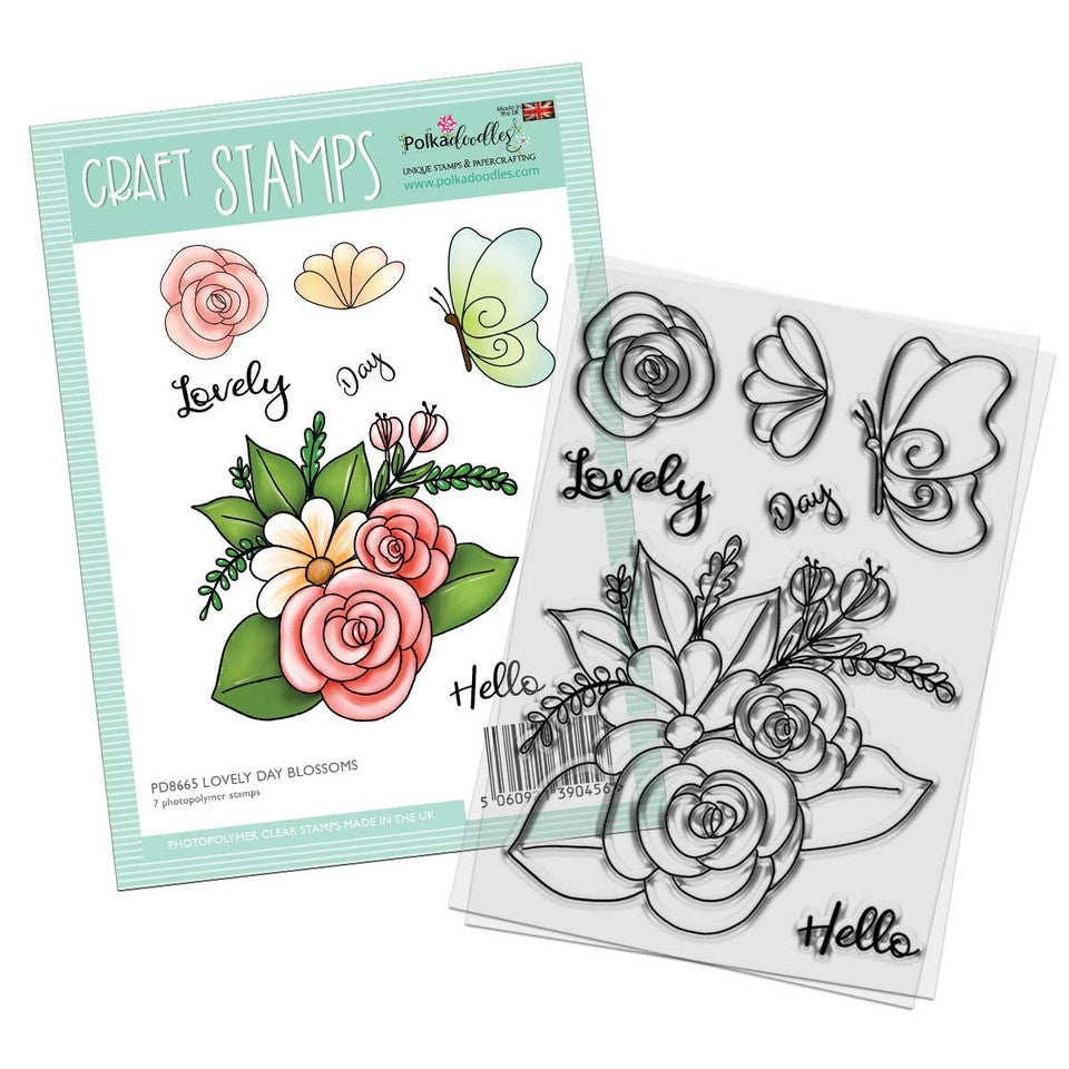 Lovely Day Blossom Flower Stamp set 4 x 6" - SKU: PD8665