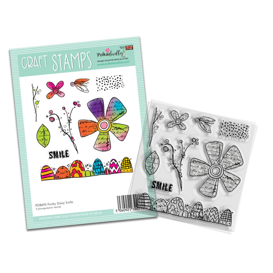 Funky Daisy Smile - Funky Flowers Clear Stamp set - SKU: PD8695