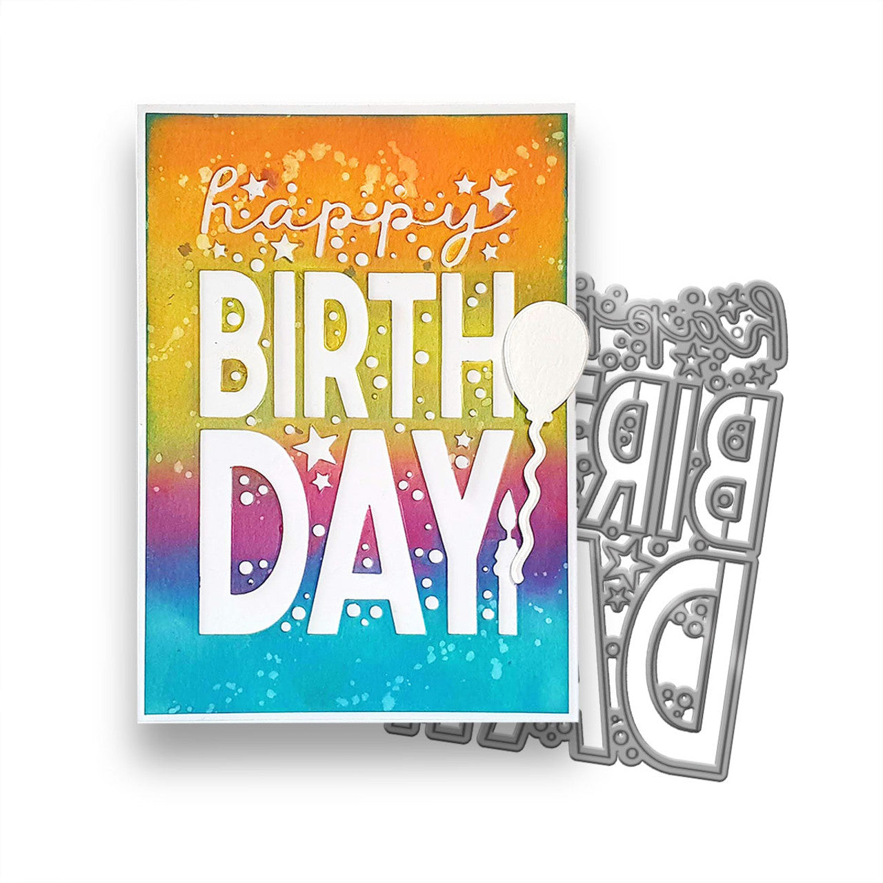 Happy Birthday Celebration in/out cutting die  - PD8839