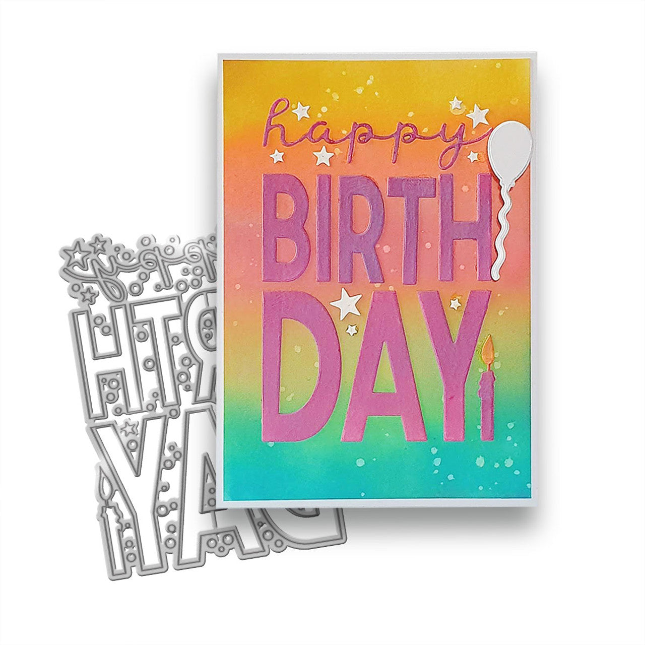 Happy Birthday Celebration in/out cutting die  - PD8839