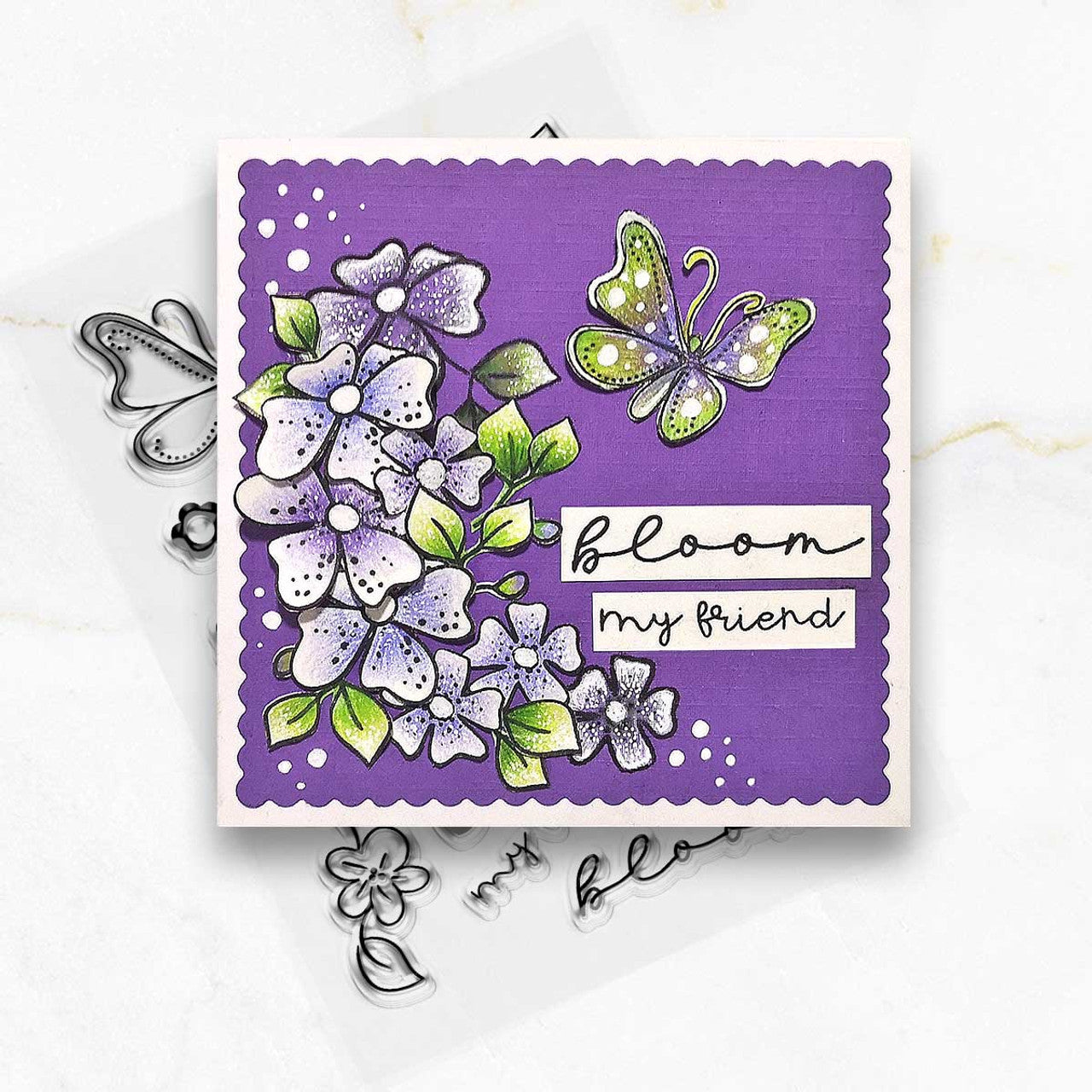 Friend in Bloom - A6/4 x 6" stamps - Pretty Flowers - PD8850