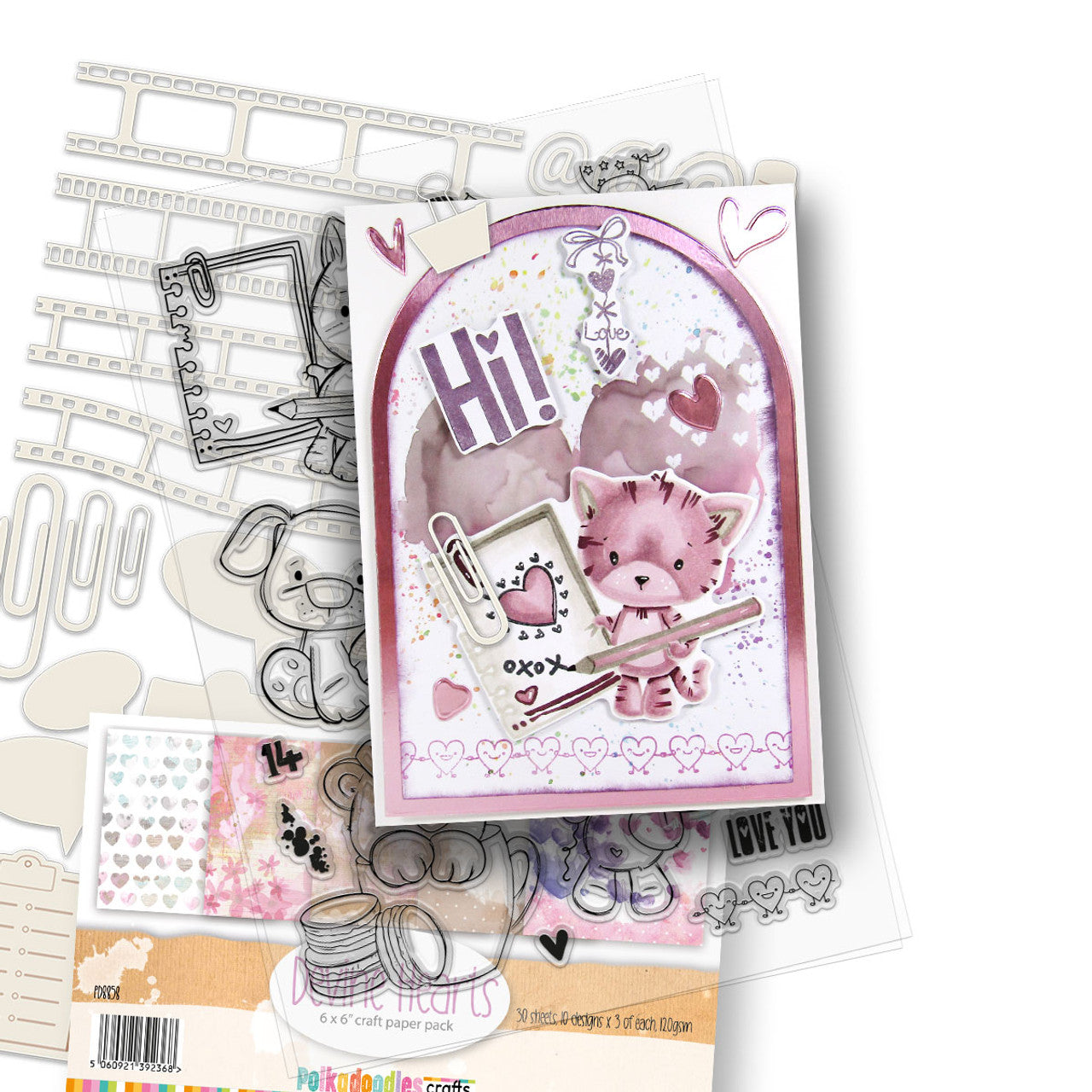 Devine Hearts 6 x 6" paper pack - PD8858