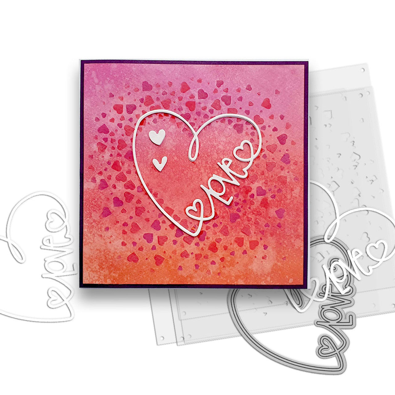 Tiny Hearts 6 x 6" Layering Stencils (4) - PD8865