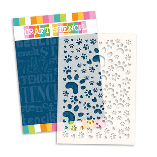 Kitty Cat paw prints Stencil A5/6x8" - card making, craft, scrapbooking stencils