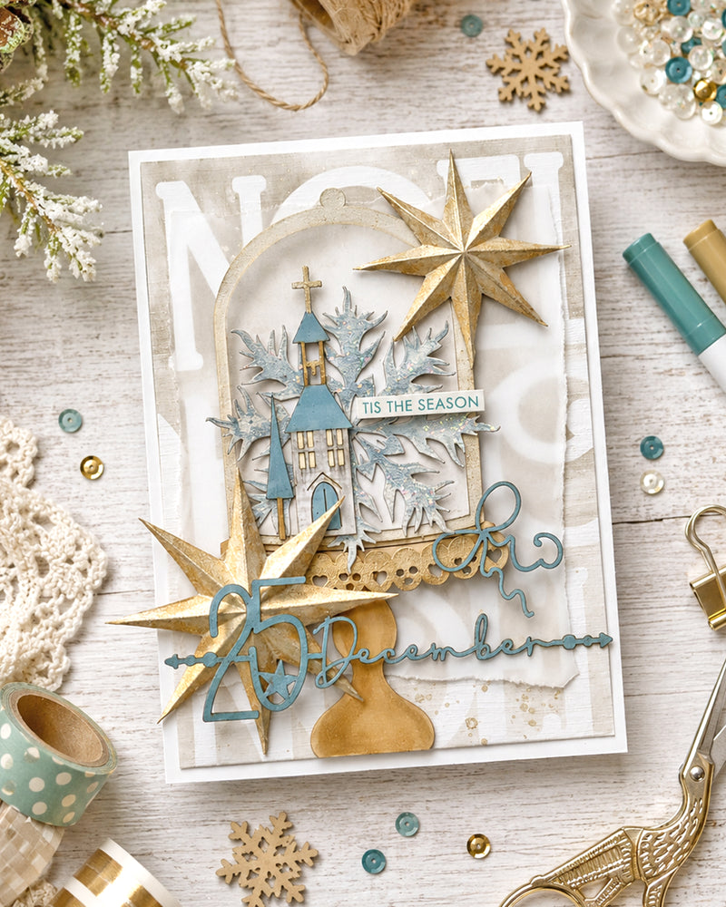 Polkadoodles - Sculptured Stars Craft Cutting Dies - PD9194