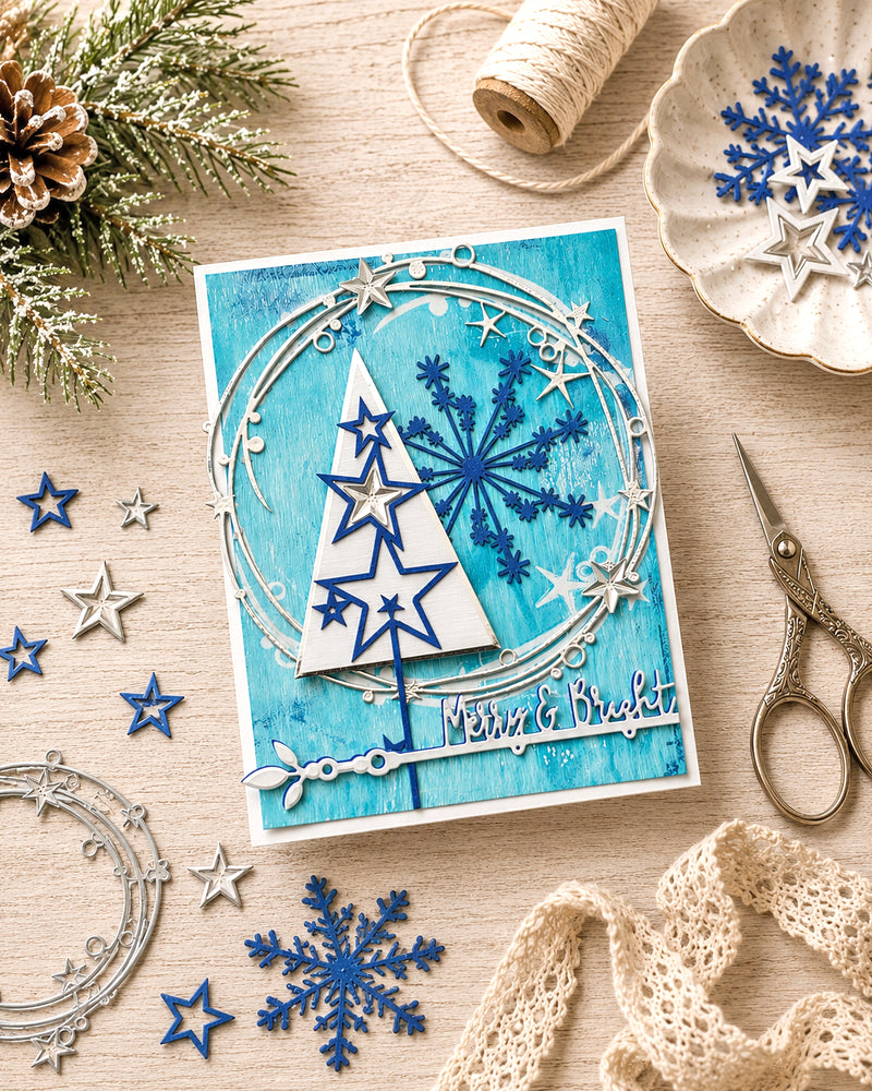 Polkadoodles - Sparkling Snowflakes Craft Cutting Dies - PD9190