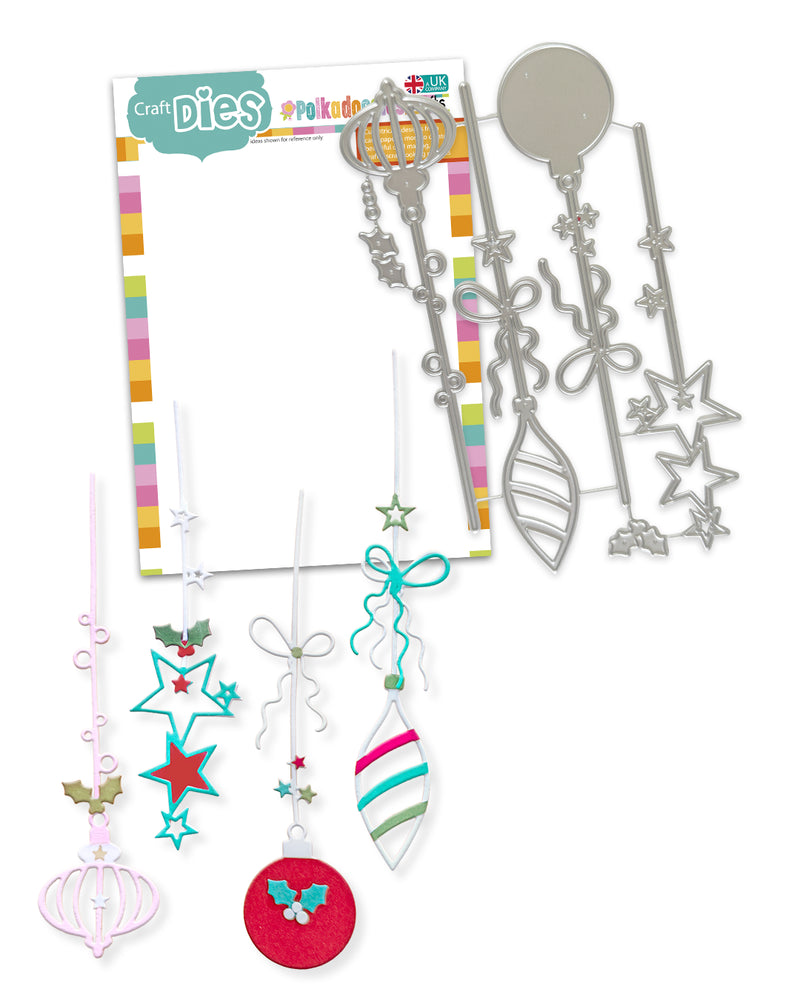Polkadoodles - Sparkling Delicate Baubles Die Set - PD9196