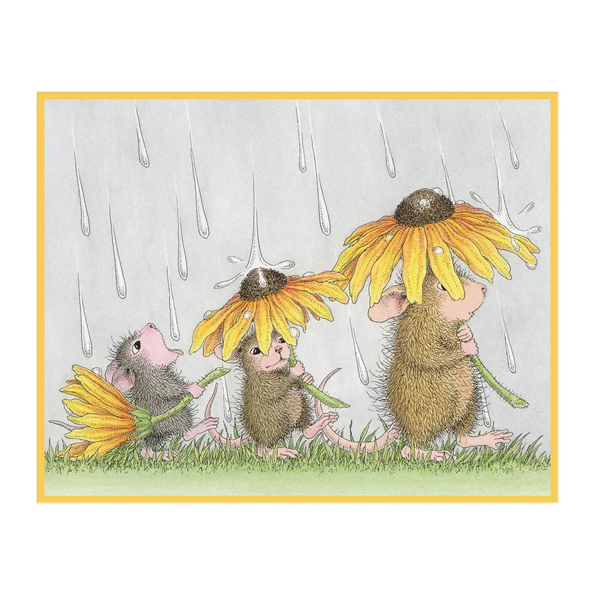 Spring Rain Cling Rubber Stamp by House-Mouse Designs® - RSC-003