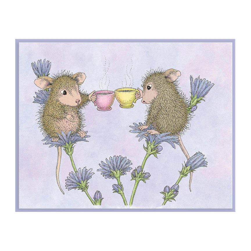 Tea for Two Cling Rubber Stamp by House-Mouse Designs® - RSC-005