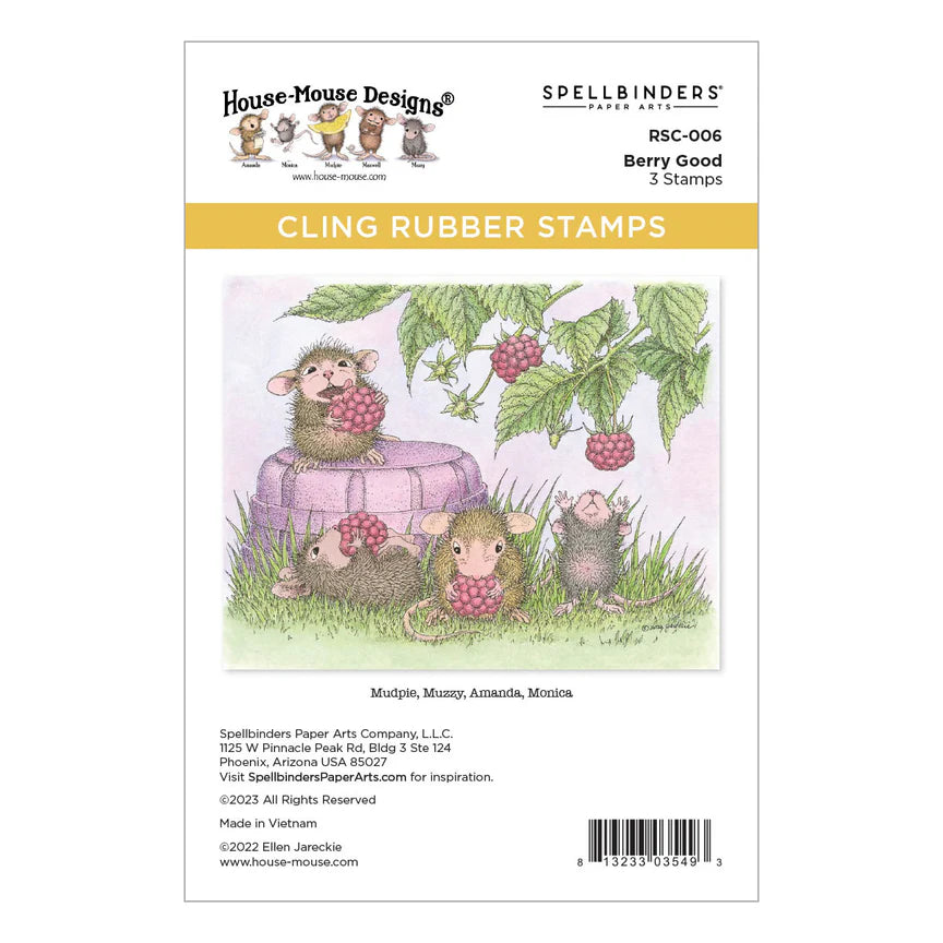 Berry Good Cling Rubber Stamp by House-Mouse Designs® - RSC-006