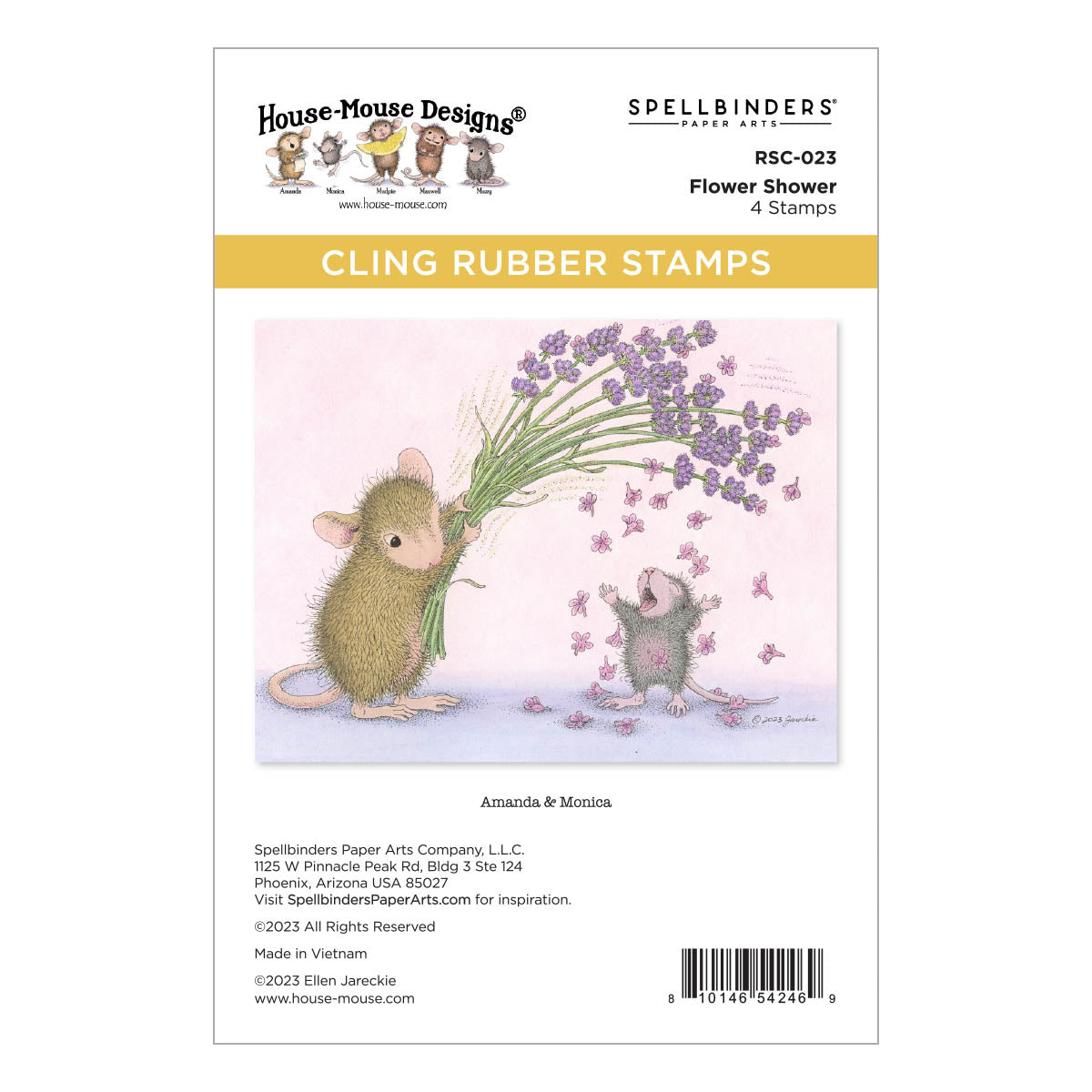 Flower Shower Cling Rubber Stamp Set from the House-Mouse Spring Has Sprung Collection - RSC-023