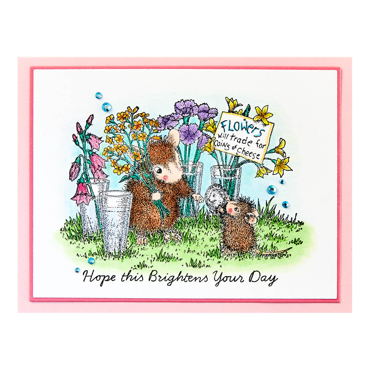 Flower Market Cling Rubber Stamp Set from the House-Mouse Spring Has Sprung Collection - RSC-025