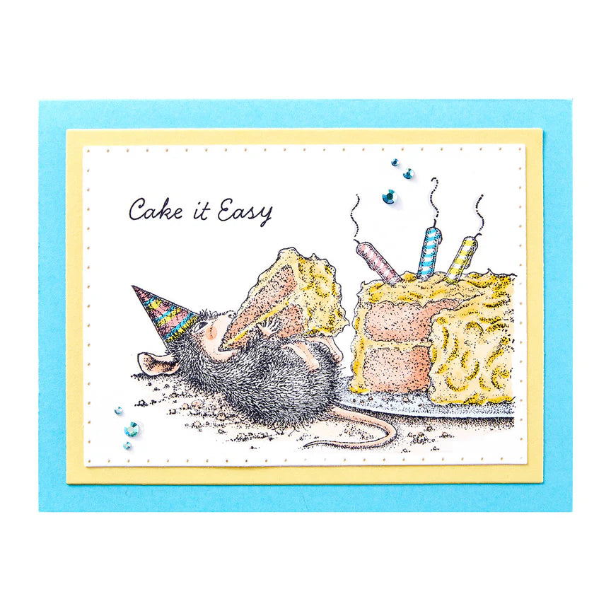 Sweet Birthday Cling Rubber Stamp Set from the House-Mouse Summer Fun Collection - RSC-027