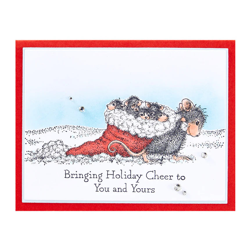 Christmas Friends Cling Rubber Stamp Set from the House-Mouse Holiday Friends Collection - RSC-035