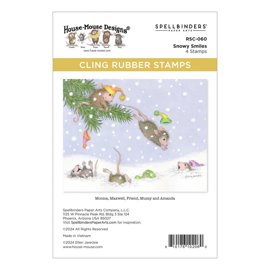 Snowy Smiles Cling Rubber Stamp Set - House-Mouse Tree-mendous Christmas Collection