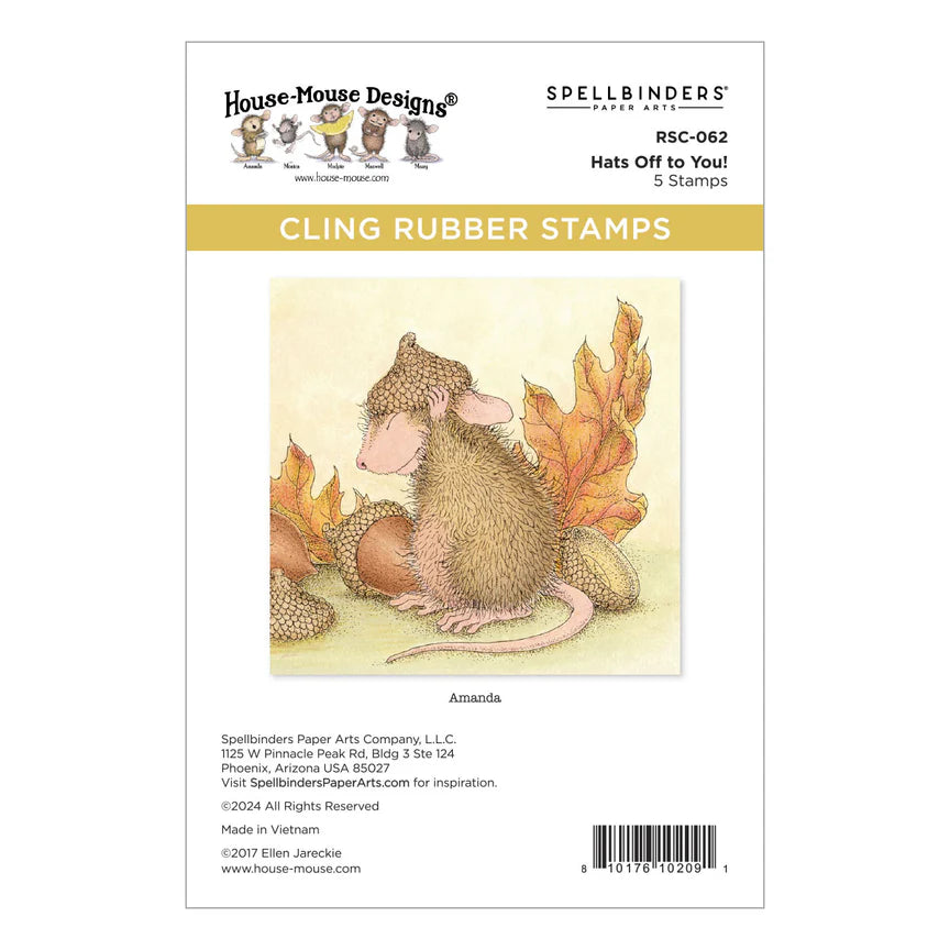 Hats Off to You! Cling Rubber Stamp Set - House-Mouse Tree-mendous Christmas Collection