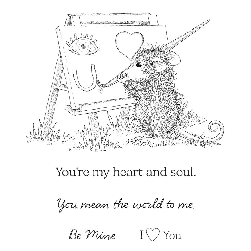 Heart and Soul Cling Rubber Stamps from the House-Mouse Heart and Soul Collection