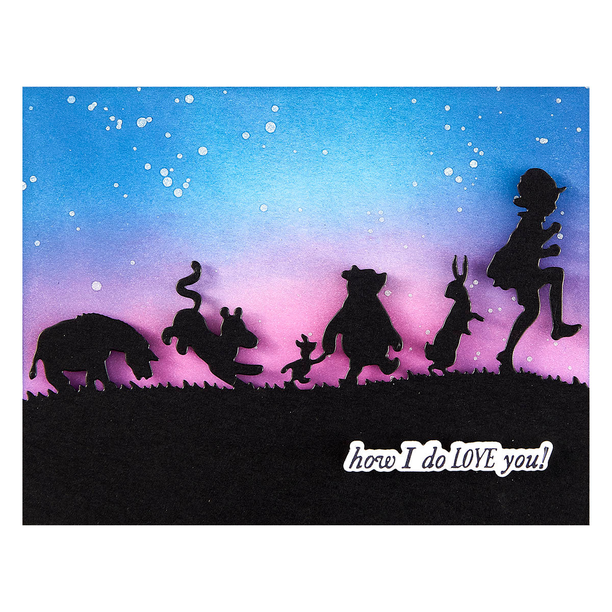 Pooh & Friends Silhouette Etched Dies from the Say Cheese Classic Pooh Collection in Collaboration with Simple Stories - S4-1426