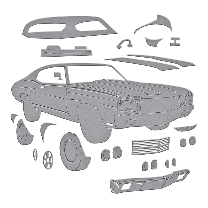 Muscle Car Etched Dies from the Classic Road Legends Collection by Mindy Eggen