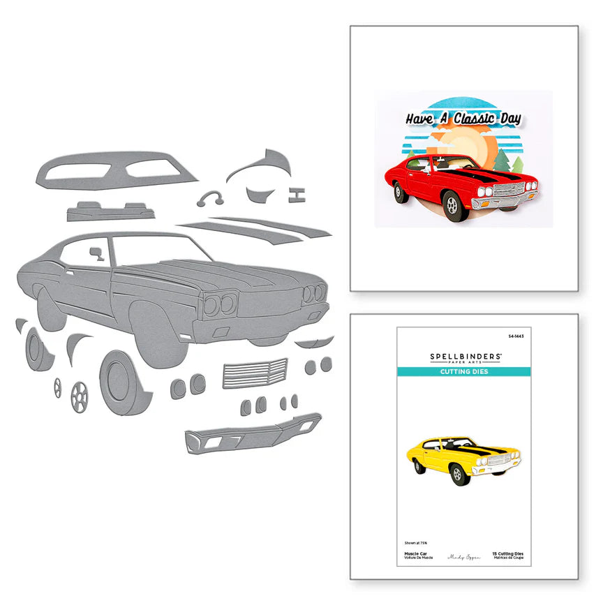 Muscle Car Etched Dies from the Classic Road Legends Collection by Mindy Eggen