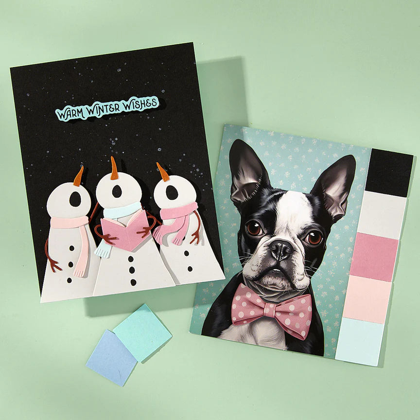 The Snow Notes Etched Dies - Wonderland Collection