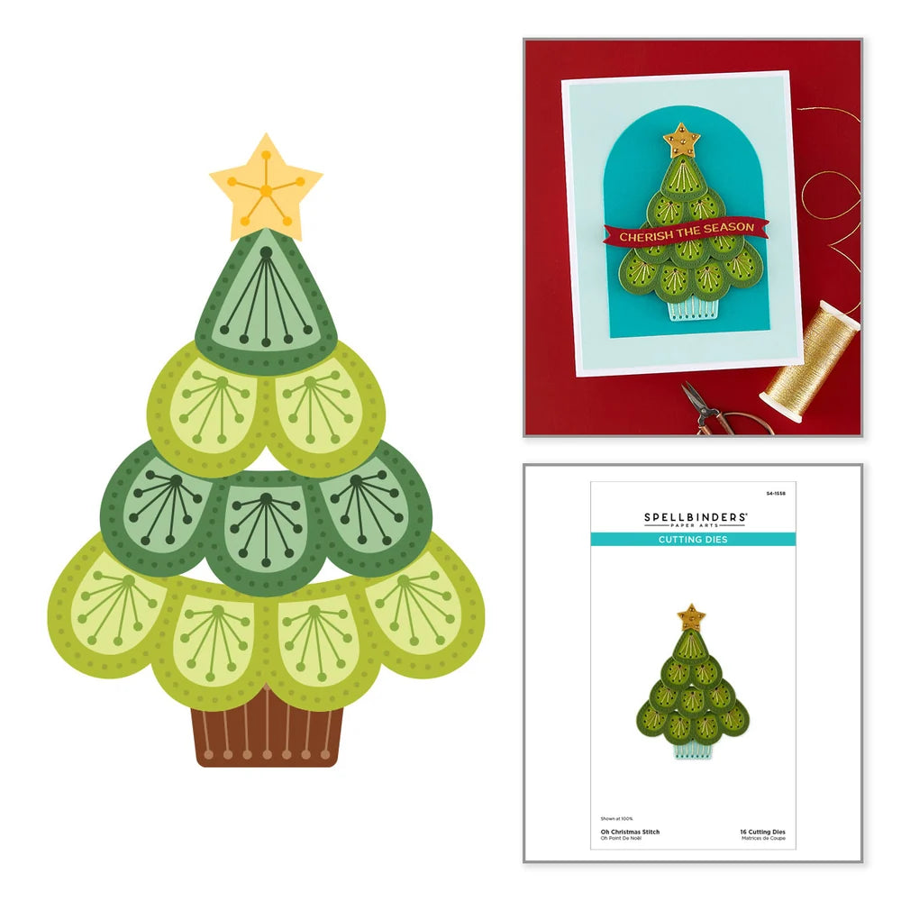 Spellbinders - Oh Christmas Stitch Etched Dies - S4-1558