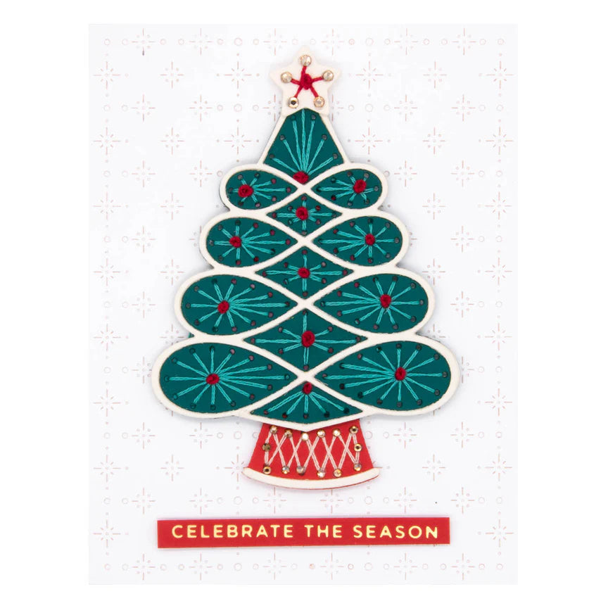 Stitched Christmas Tree Etched Dies - Stitched for Christmas Collection