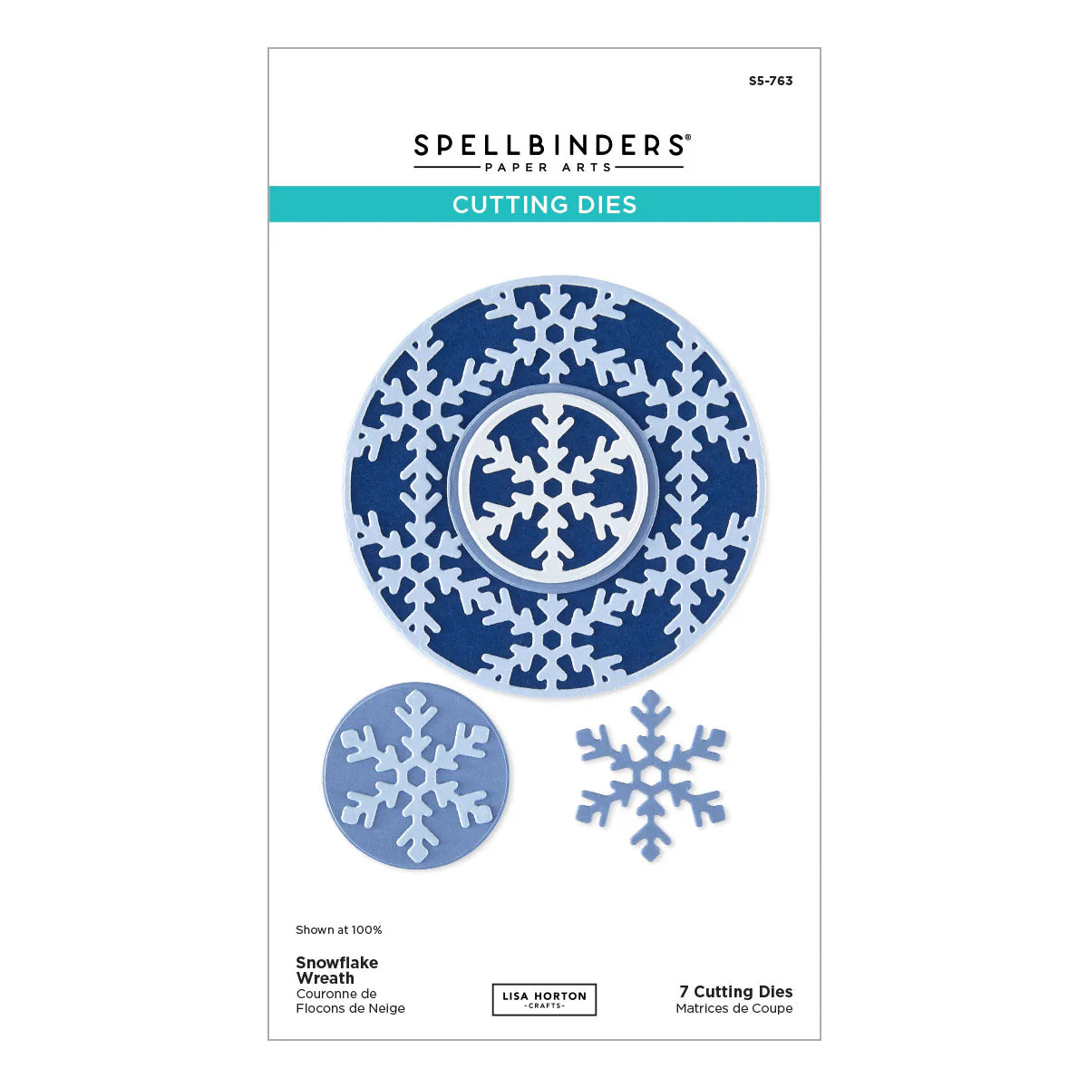 Spellbinders - Snowflake Wreath Etched Dies by Lisa Horton - S5-763