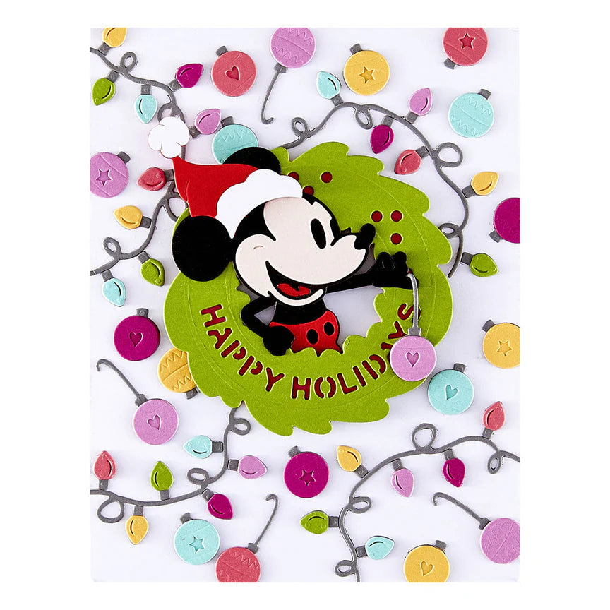 Classic Mouse Holiday Wreath Etched Dies from the Say Cheese Classic Mouse Christmas Collection