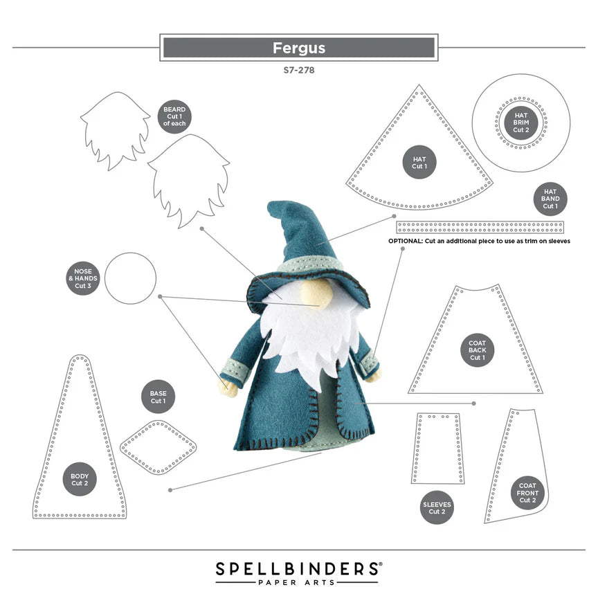 Fergus 3D Felt Decor Die Collection Bundle from the 3D Felt Décor Collection by Sandi MacIver