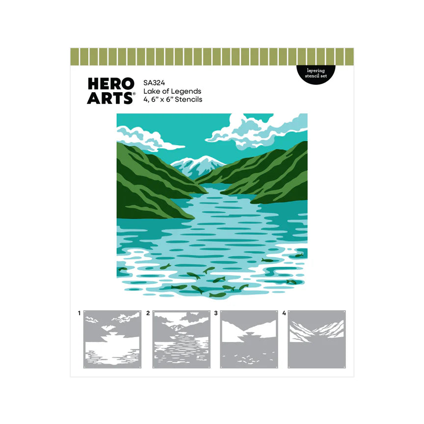 Hero Arts Lake of Legends Stencil Set