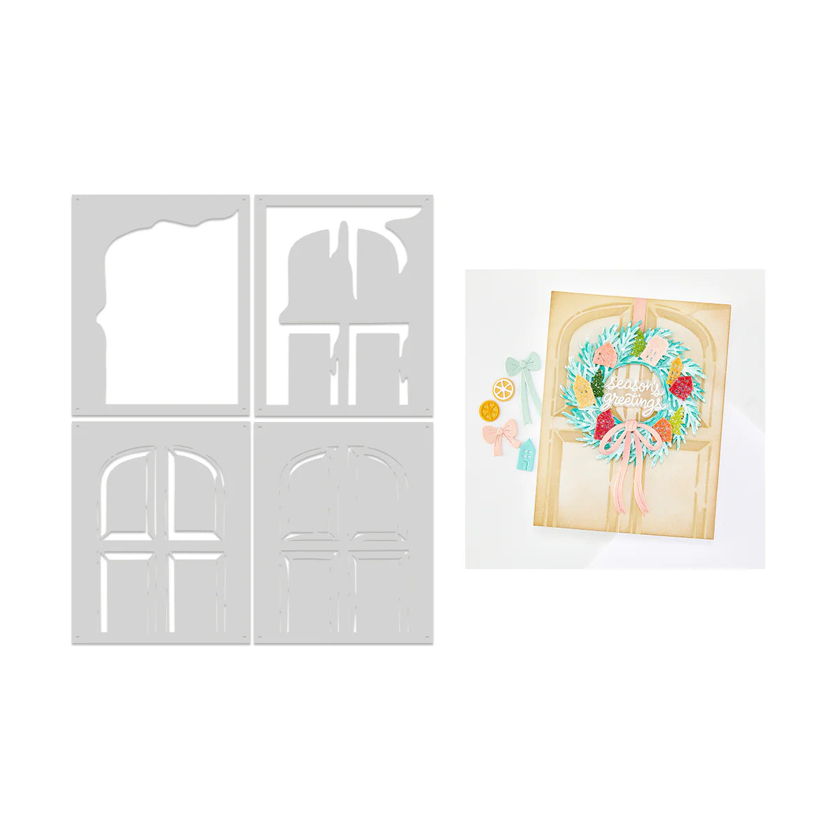 Hero Arts - Front Door Layering Stencil Set - SA329