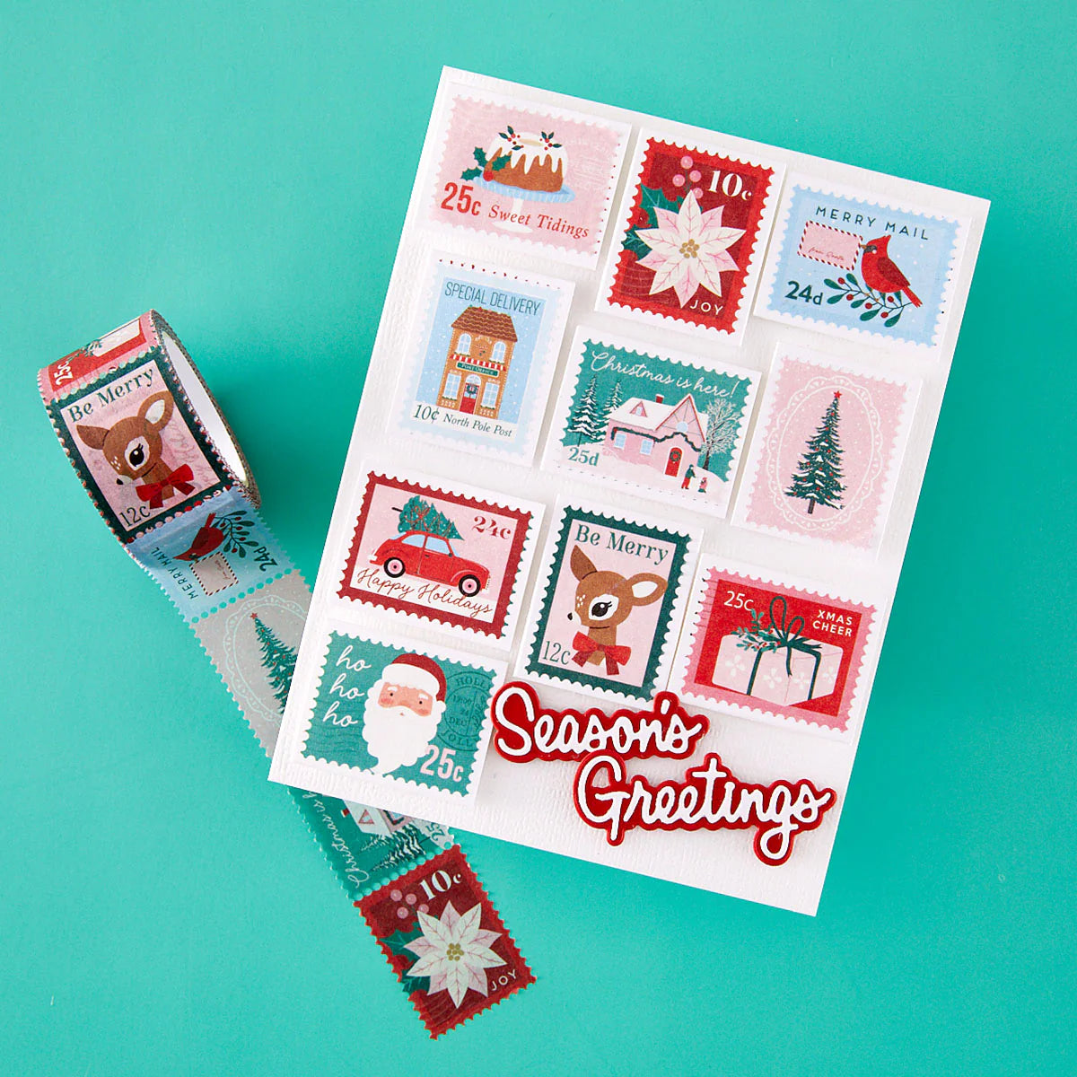 Spellbinders - Dear Santa Postage Stamp Washi Tape - SCSE-047