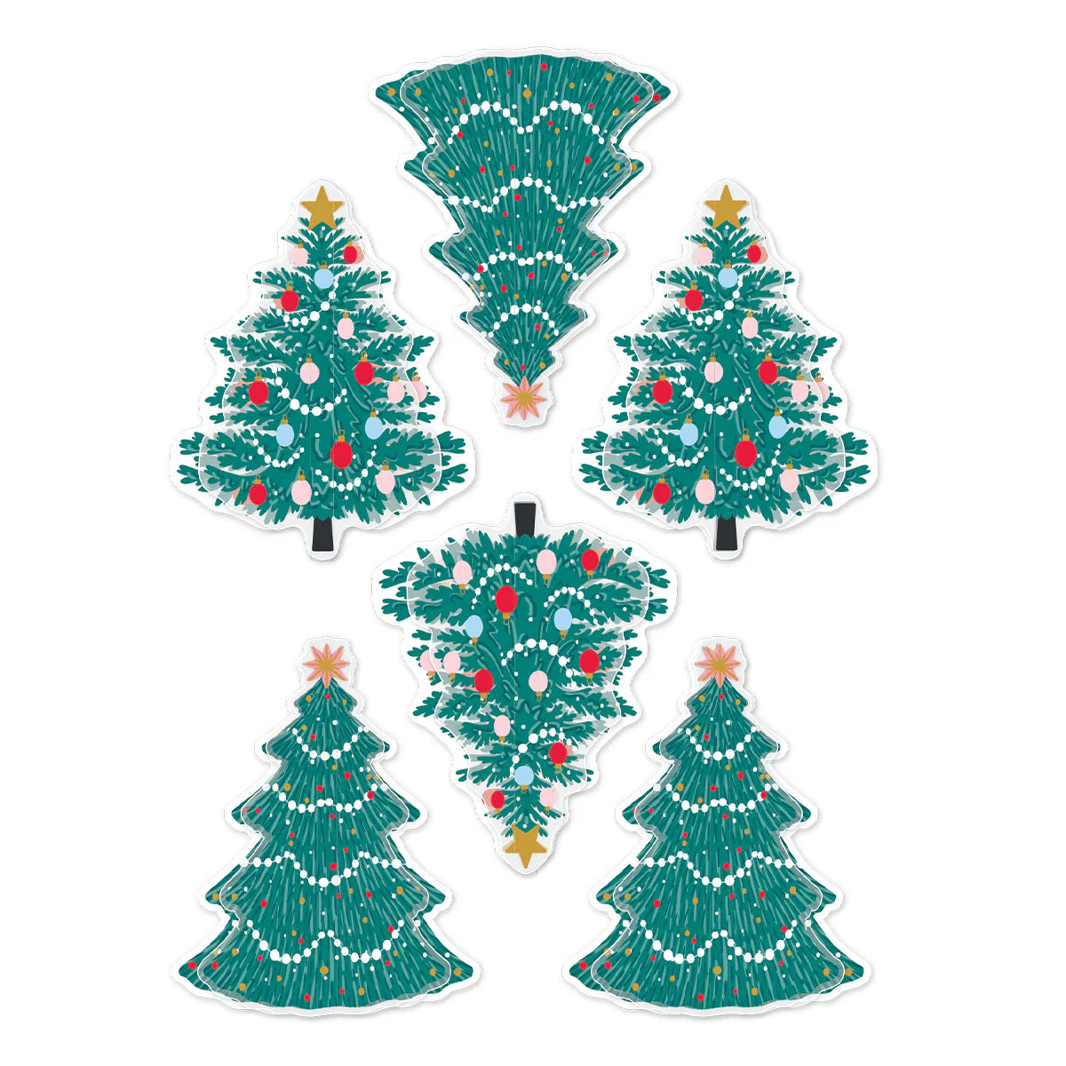 Spellbinders - Dear Santa Christmas Trees Dimensional Stickers - SCSE-052