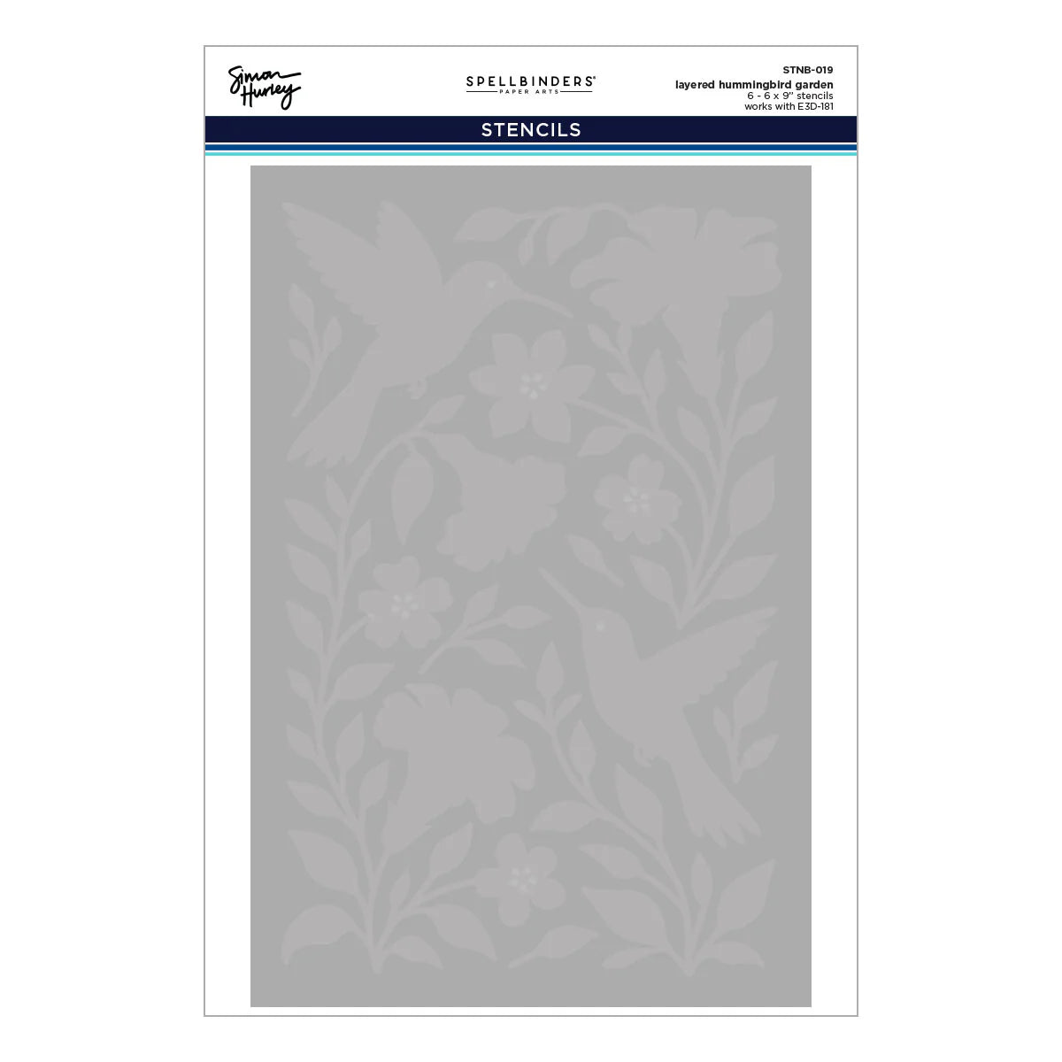 Spellbinders - Hummingbird Garden 3D Folder and Stencil Bundle by Simon Hurley - BD-1104
