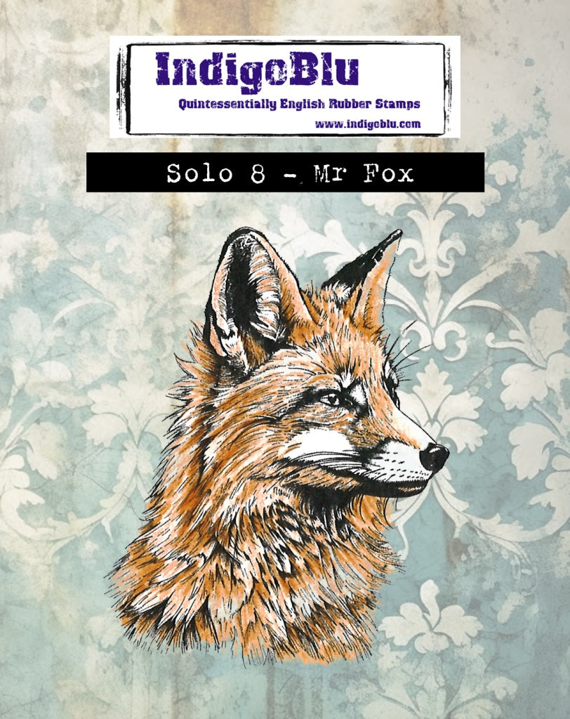 IndigoBlu - Mr Fox Solo Red Rubber Stamp