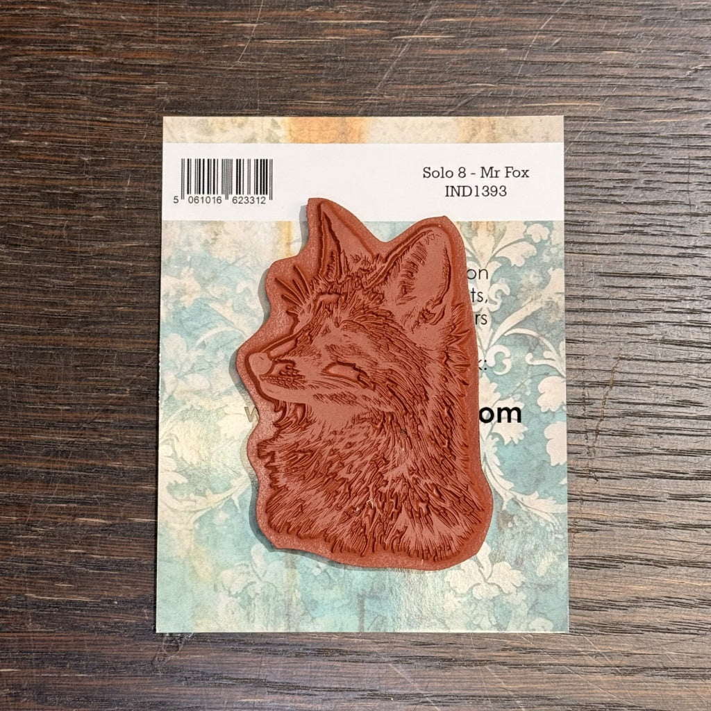 IndigoBlu - Mr Fox Solo Red Rubber Stamp