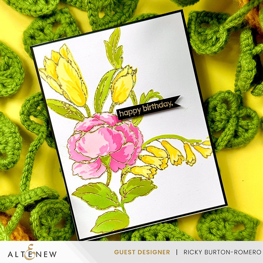 Spark Joy: Ornamental Bouquet Hot Foil Plate & Stencil Bundle - ALT8592BN