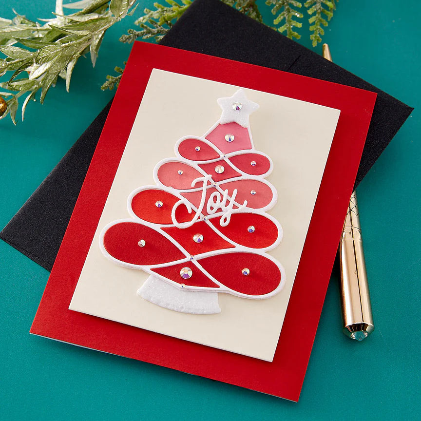 Stitched Christmas Tree Etched Dies - Stitched for Christmas Collection