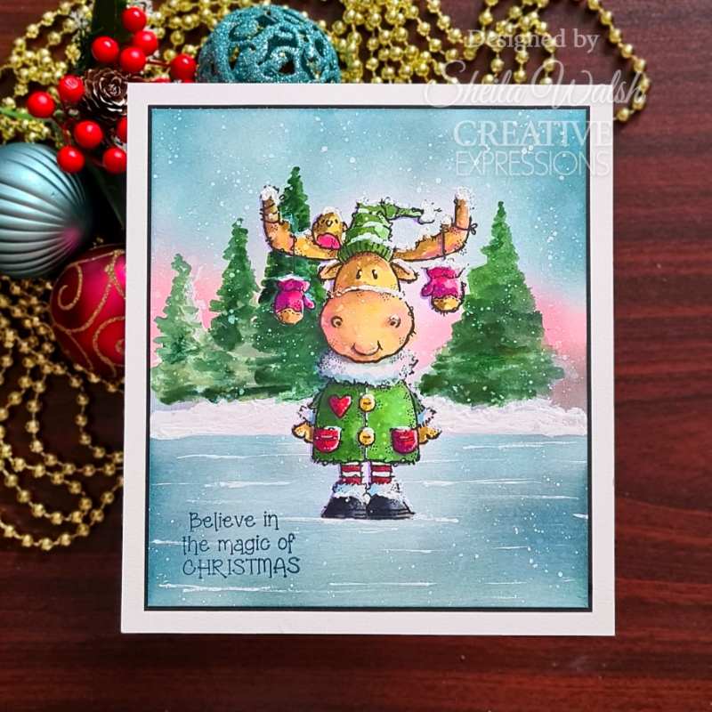 Woodware Clear Singles Maurice Moose 4 in x 6 in Stamp Set - FRS1053