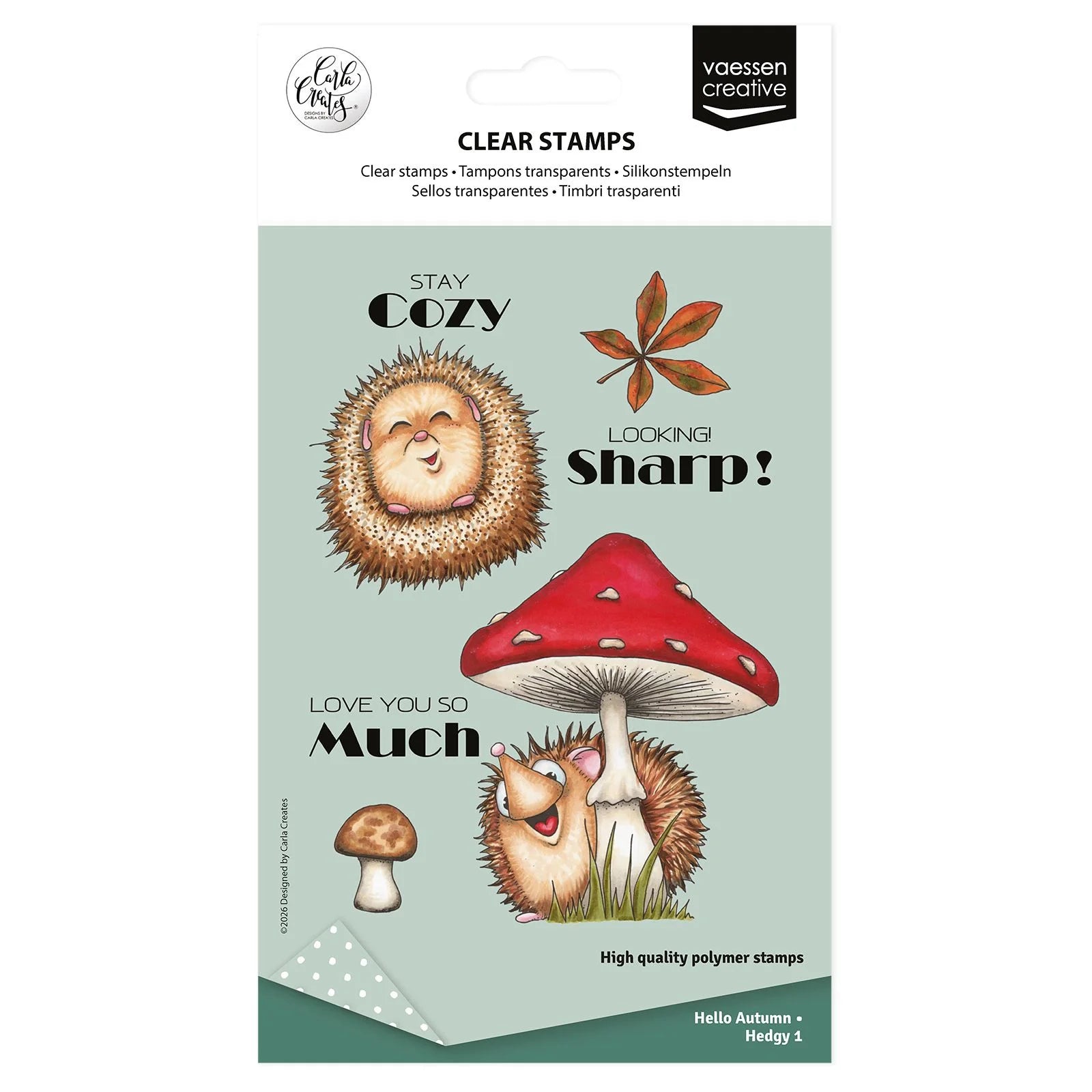 Vaessen Creative • Clear Stamps by Carla Creates Hedgy 1 13pcs