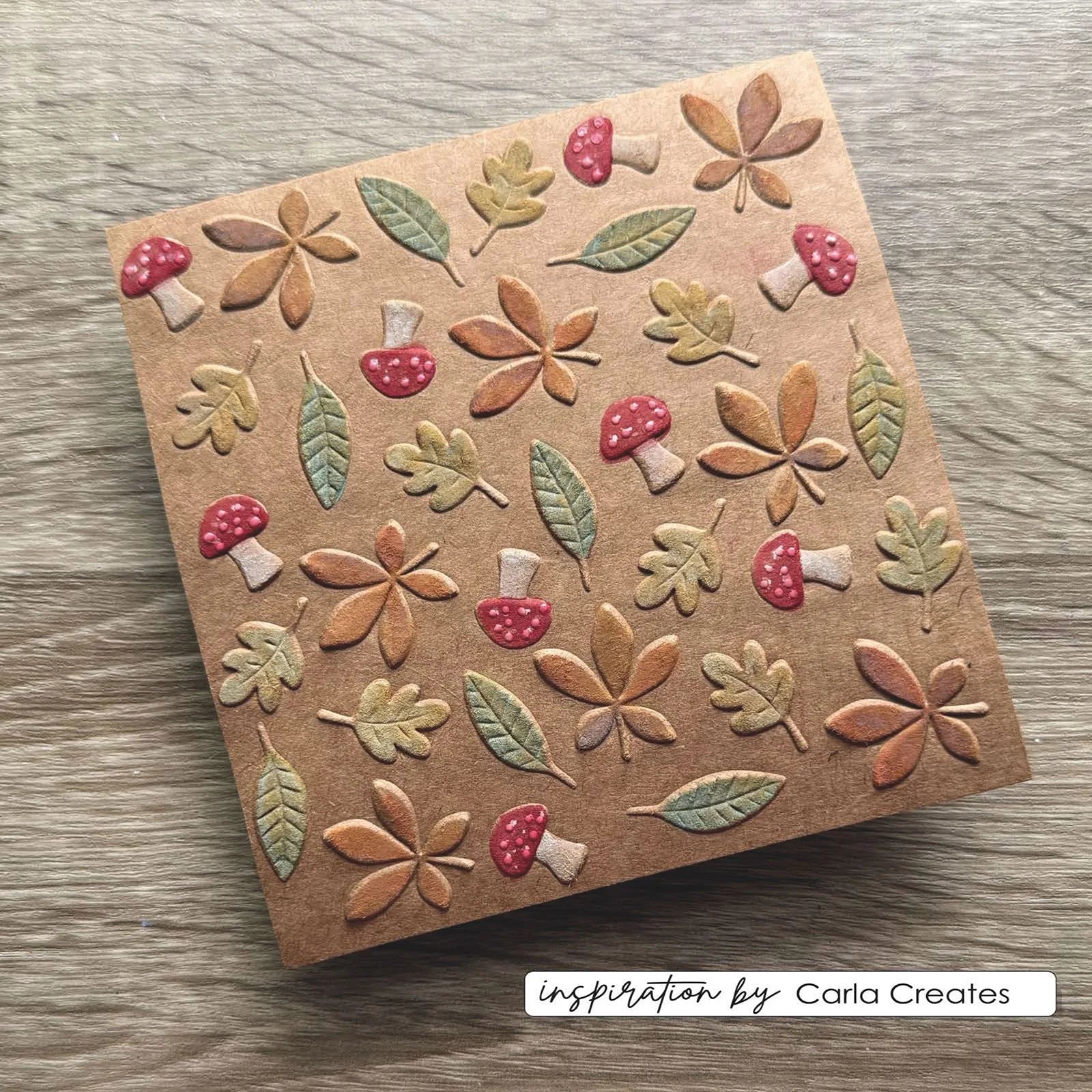 Vaessen Creative • 3D Embossing Folder by Carla Creates Leaves 5.9x5.9"