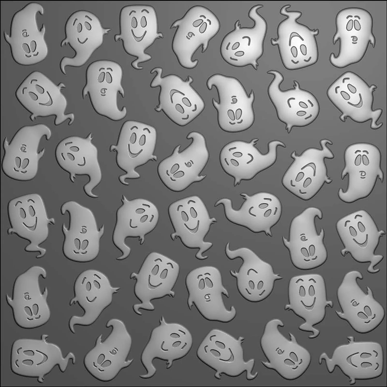 Vaessen Creative • 3D Embossing Folder by Carla Creates Ghosts 5.9x5.9"